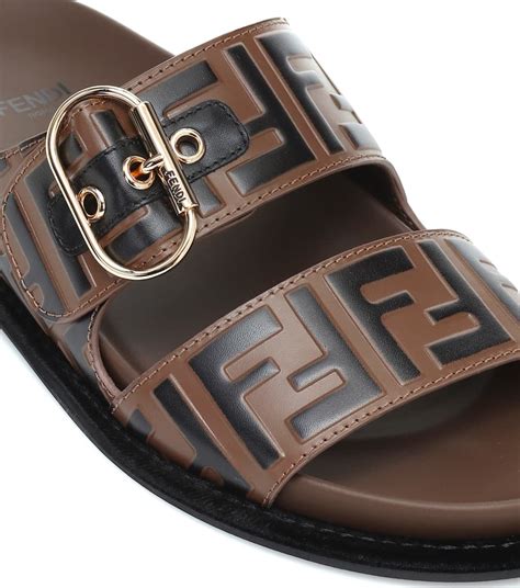 fendi logo sandals obsessed|Fendi birkenstock style sandals.